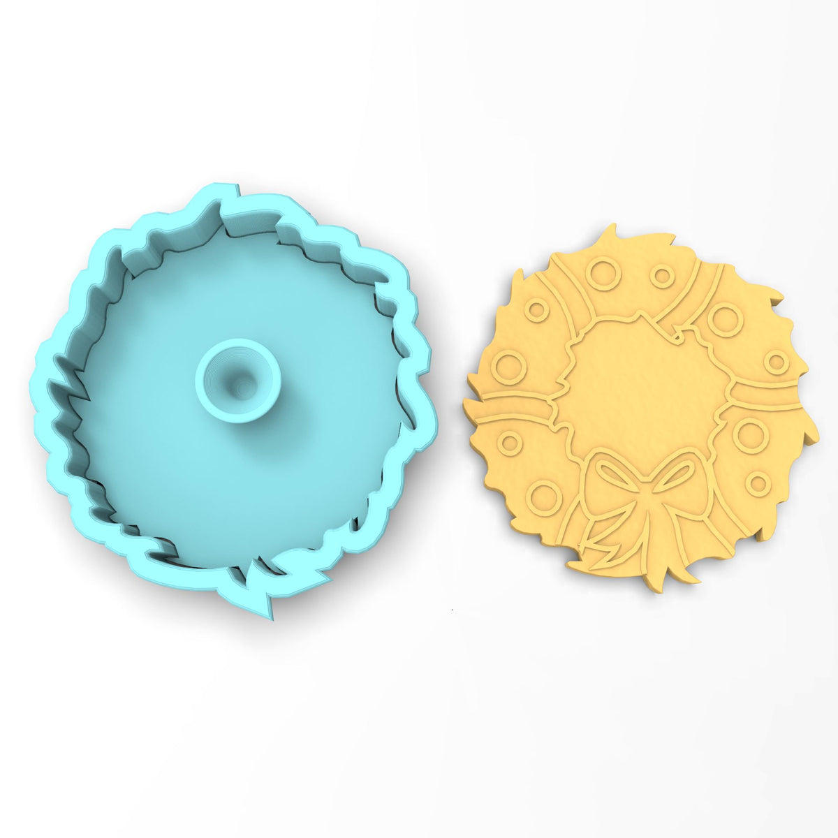 Christmas Wreath Cookie Cutter | Stamp | Stencil #1 Xmas / Winter / NYE Cookie Cutter Lady 