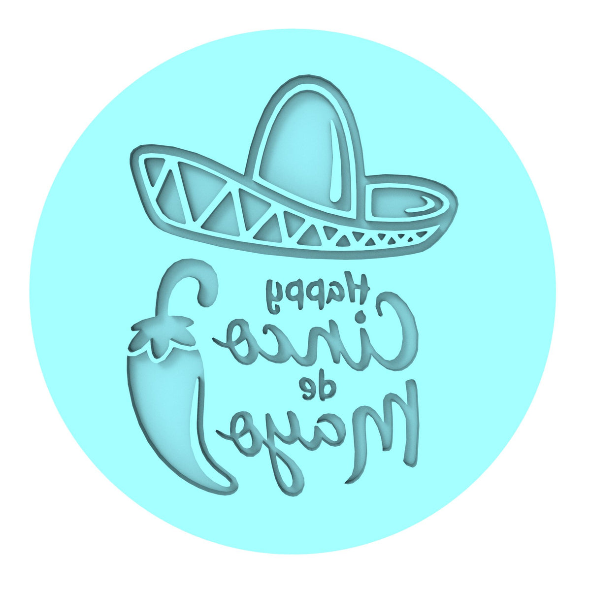 Cinco De Mayo Cookie Cutter | Stamp | Stencil #1 Bachelorette & Bachelor Cookie Cutter Lady MINI - 2 Inches (5cm) Debosser ONLY 