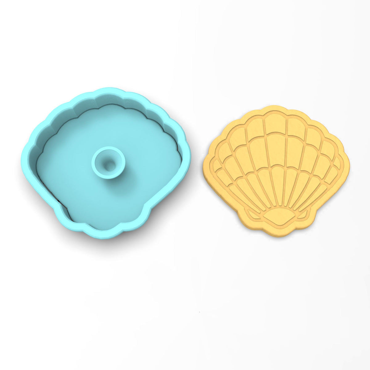 Clam Shell Cookie Cutter | Stamp | Stencil #1