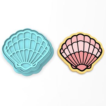 Clam Shell Cookie Cutter | Stamp | Stencil #1