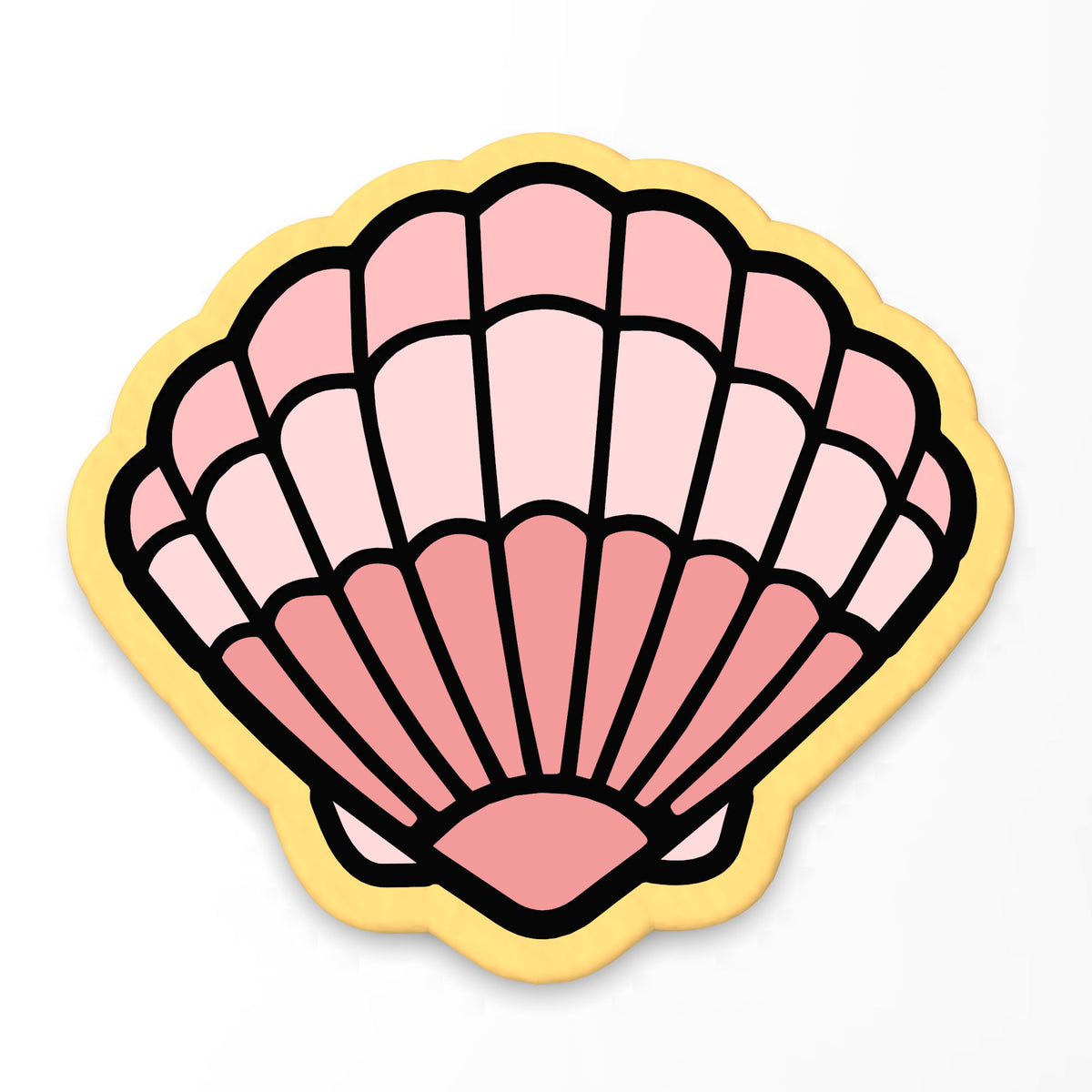 Clam Shell Cookie Cutter | Stamp | Stencil #1