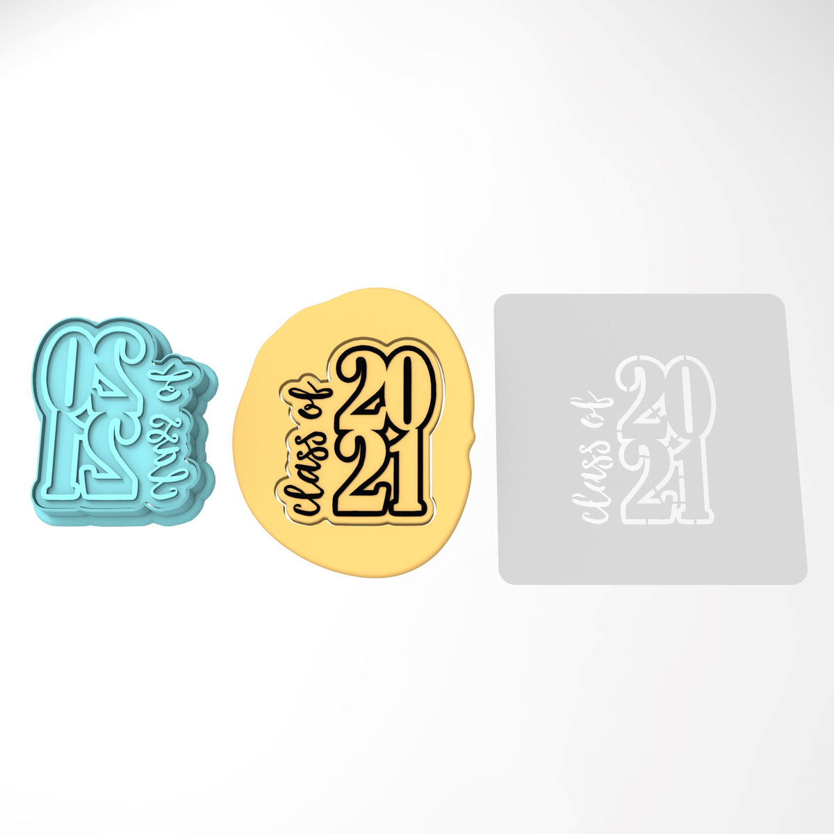 Class of 2021 Cookie Cutter | Stamp | Stencil #3