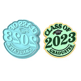 Class of 2023 Cookie Cutter | Stamp | Stencil #C Wedding / Baby / V Day Cookie Cutter Lady MINI - 2 Inches (5cm) **BUNDLE** Cutter + Stamp 