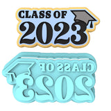 Class of 2023 Cookie Cutter | Stamp | Stencil #D Wedding / Baby / V Day Cookie Cutter Lady MINI - 2 Inches (5cm) **BUNDLE** Cutter + Stamp 