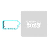 Class of 2023 Cookie Cutter | Stamp | Stencil #D Wedding / Baby / V Day Cookie Cutter Lady MINI - 2 Inches (5cm) **BUNDLE** Cutter + Stencil 