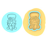 Clover Gnome Cookie Cutter | Stamp | Stencil #2 Cookie Cutter Lady MINI - 2 Inches (5cm) **BUNDLE** Cutter + Debosser 