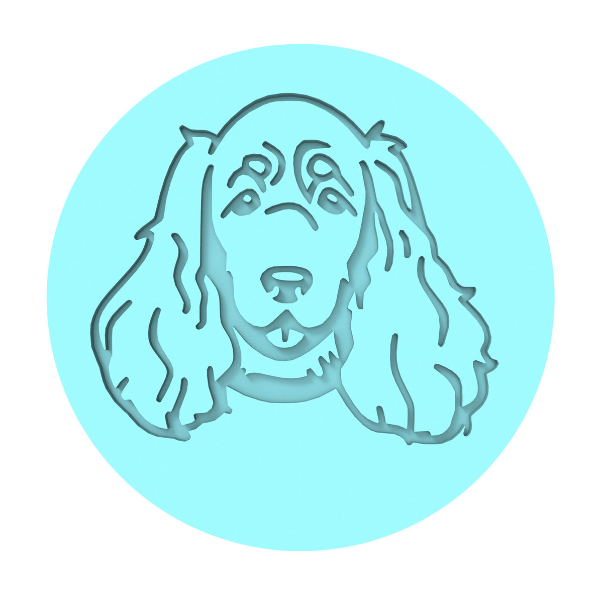Cocker Spaniel Cookie Cutter | Stamp | Stencil #1 Animals & Dinosaurs Cookie Cutter Lady MINI - 2 Inches (5cm) Debosser ONLY 