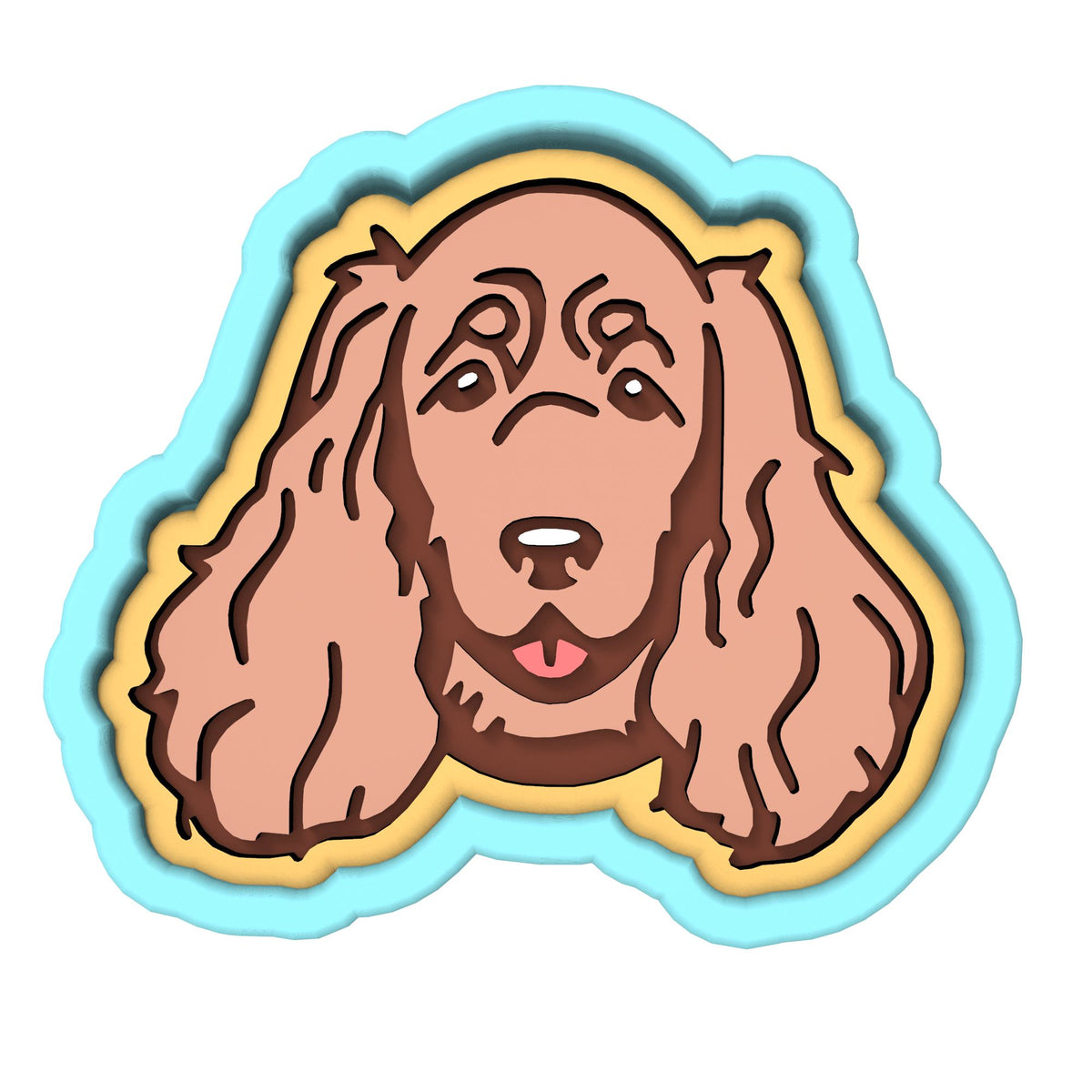 Cocker Spaniel Cookie Cutter | Stamp | Stencil #1 Animals & Dinosaurs Cookie Cutter Lady 