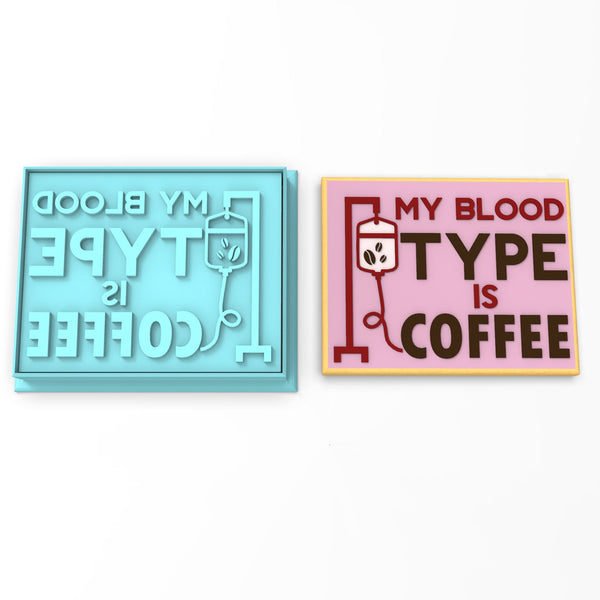 Coffee Blood Type Cookie Cutter | Stamp | Stencil #1