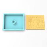 Coffee Blood Type Cookie Cutter | Stamp | Stencil #1