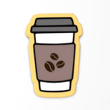 Coffee Cup Cookie Cutter | Stamp | Stencil #2 Beans