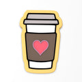 Coffee Cup Cookie Cutter | Stamp | Stencil #3 Heart Miscellaneous Cookie Cutter Lady 