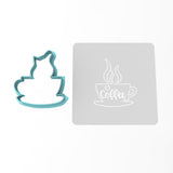 Coffee Cup Cookie Cutter | Stamp | Stencil #4 Steam Halloween / Fall Cookie Cutter Lady 3 Inch Cupcake/Small Cookie Cutter Only Yes