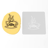 Coffee Cup Cookie Cutter | Stamp | Stencil #4 Steam Halloween / Fall Cookie Cutter Lady 3 Inch Cupcake/Small Cookie Stamp Only Yes