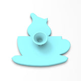 Coffee Cup Cookie Cutter | Stamp | Stencil #4 Steam Halloween / Fall Cookie Cutter Lady 2 Inch Small Cupcake Stamp Only No