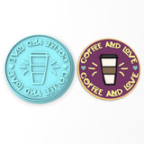 Coffee & Love Cookie Cutter | Stamp | Stencil #1