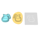 Coffee Pot Cookie Cutter | Stamp | Stencil #1