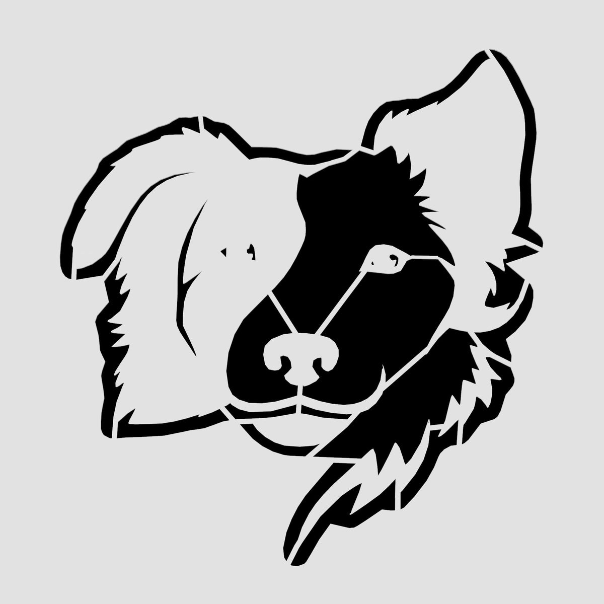 Collie Face Cookie Cutter | Stamp | Stencil #1