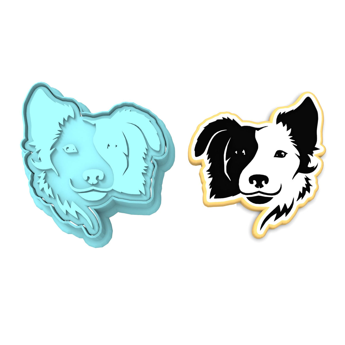 Collie Face Cookie Cutter | Stamp | Stencil #1