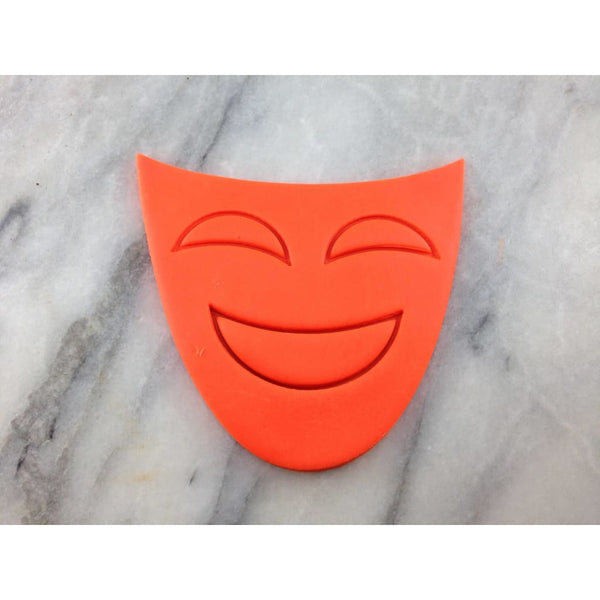 Comedy Theatre Mask Cookie Cutter Stamp & Outline #1 Letters/ Numbers/ Shapes Cookie Cutter Lady 