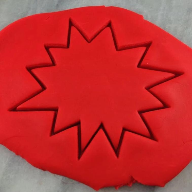 Comic Starburst Cookie Cutter Outline #4 Comic Book / Vehicles Cookie Cutter Lady 