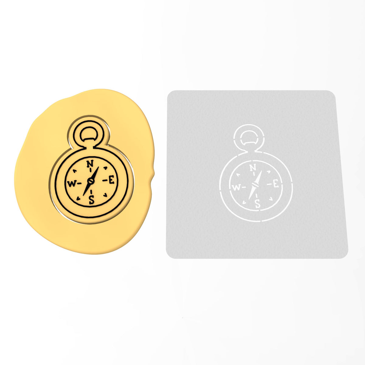 Compass Cookie Cutter | Stamp | Stencil #1
