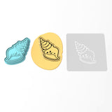 Conch Cookie Cutter | Stamp | Stencil #1