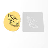 Conch Cookie Cutter | Stamp | Stencil #1