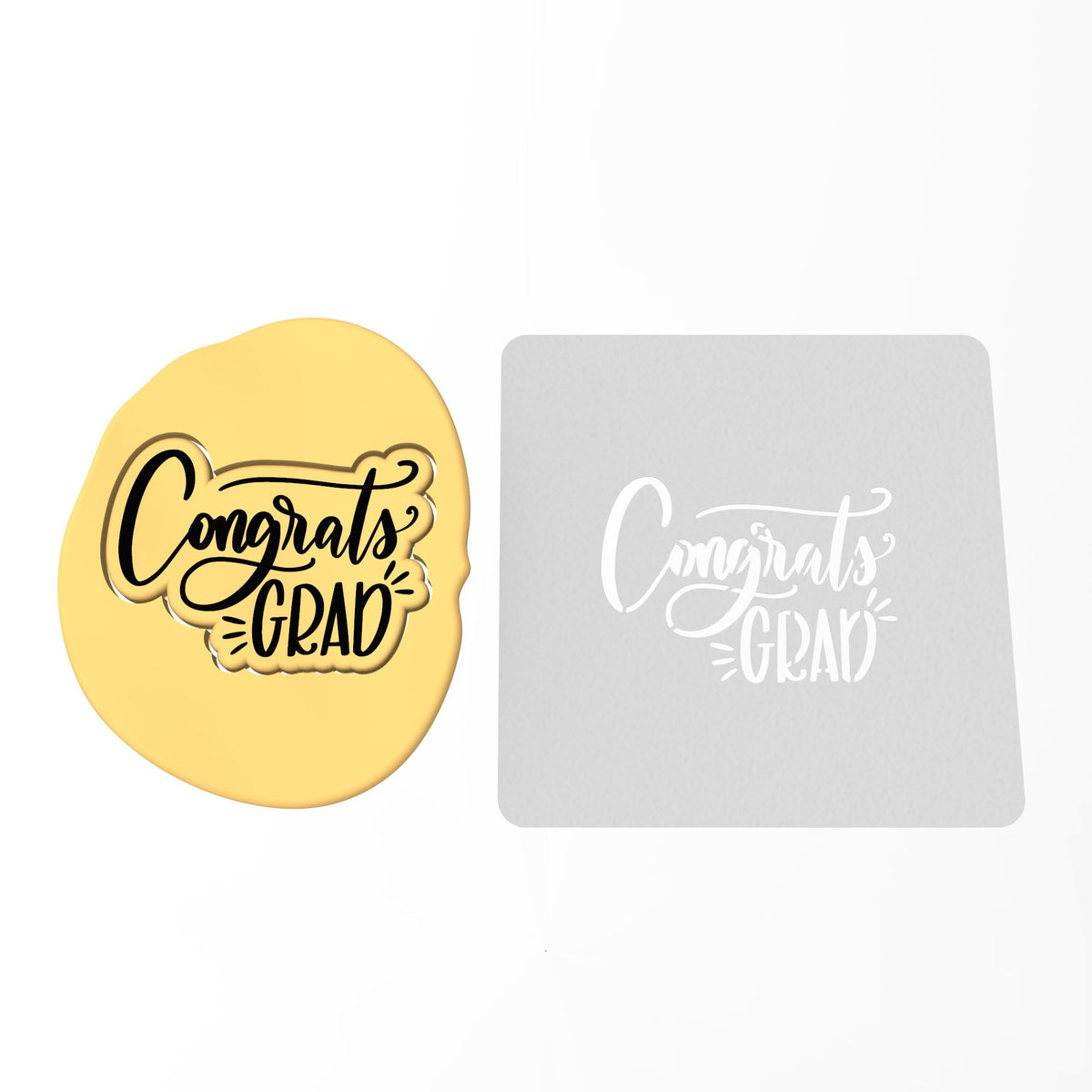 Congrats Grad Cookie Cutter | Stamp | Stencil #1