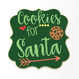 Cookies for Santa Cookie Cutter | Stamp | Stencil #1