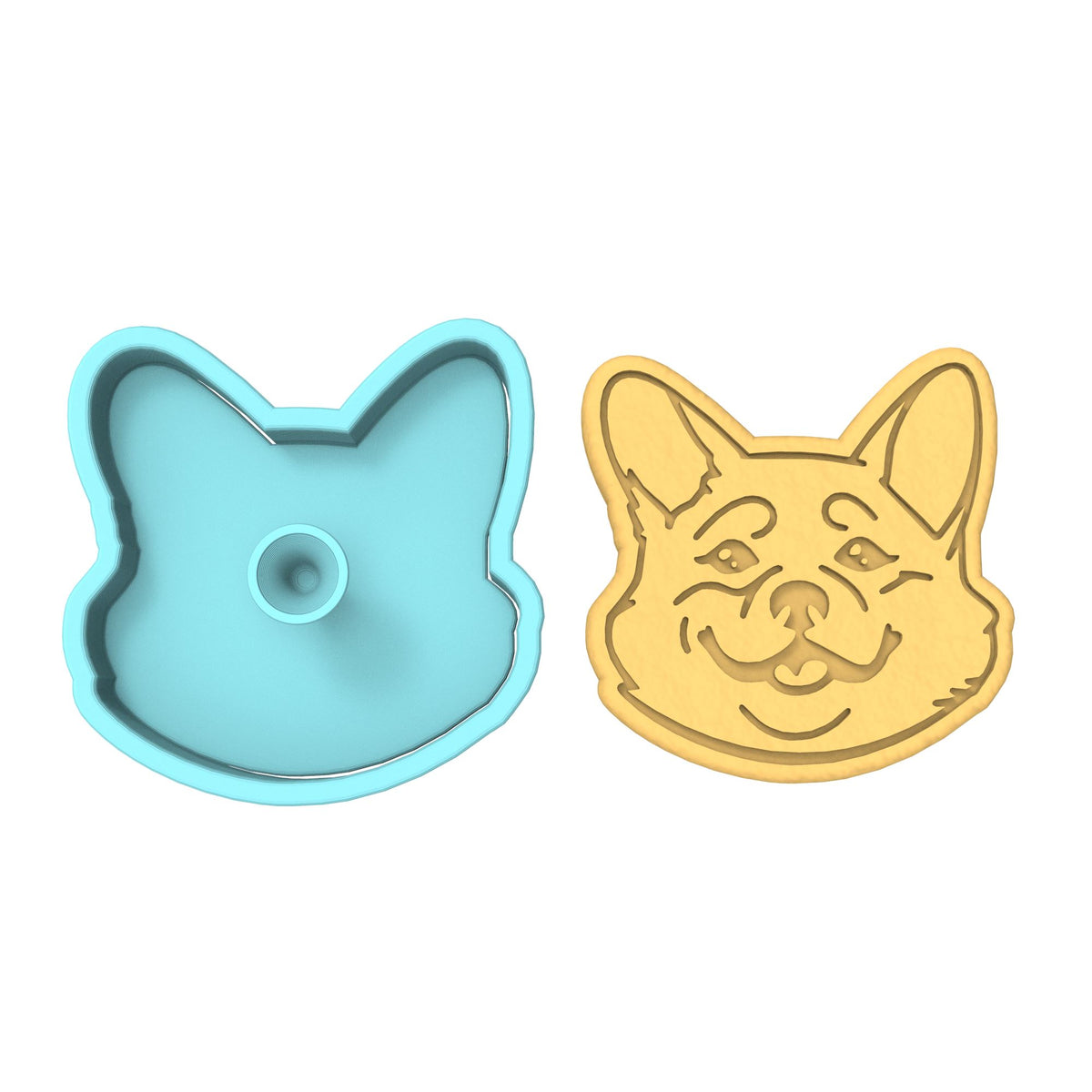 Corgi Cookie Cutter | Stamp | Stencil #1 Animals & Dinosaurs Cookie Cutter Lady 