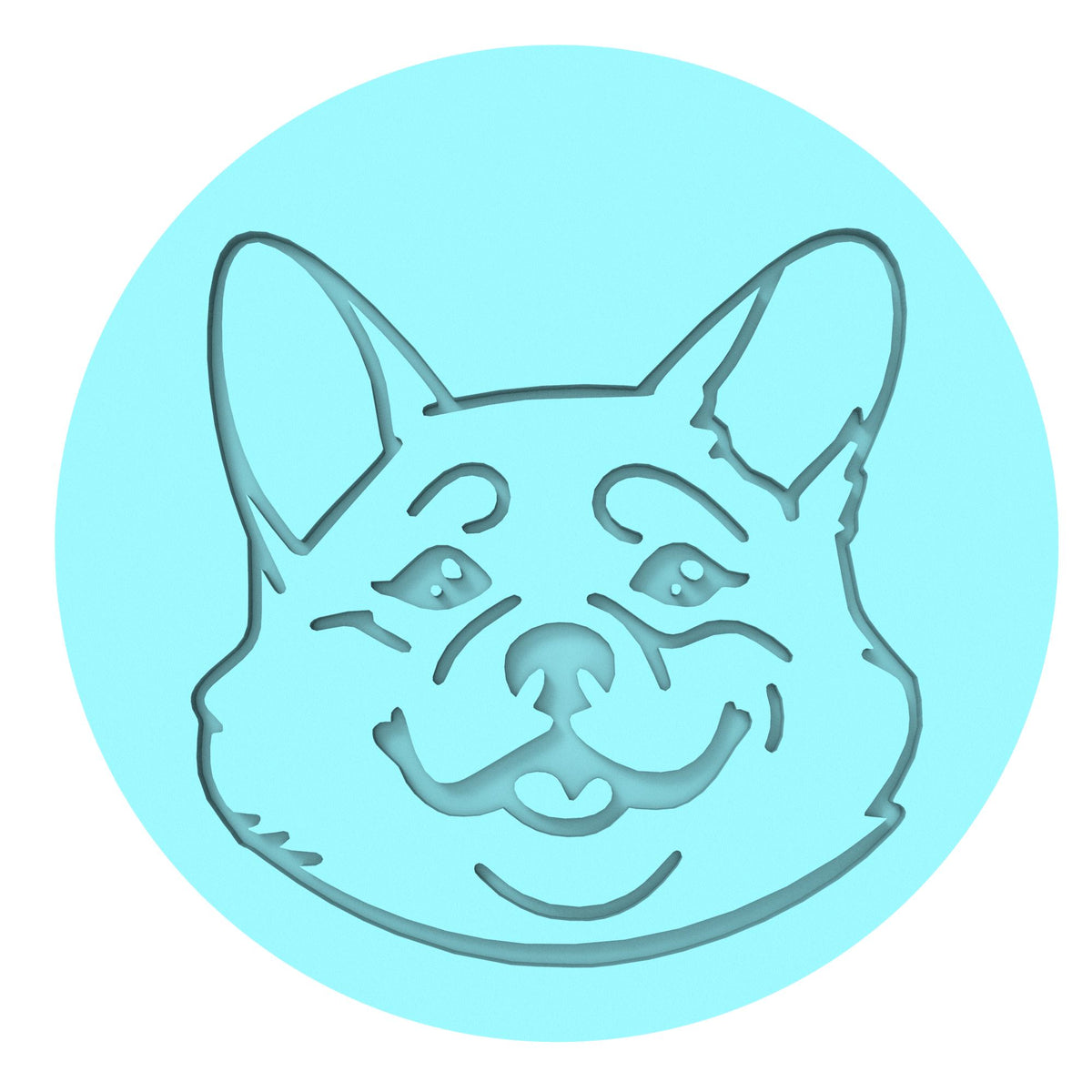 Corgi Cookie Cutter | Stamp | Stencil #1 Animals & Dinosaurs Cookie Cutter Lady MINI - 2 Inches (5cm) Debosser ONLY 