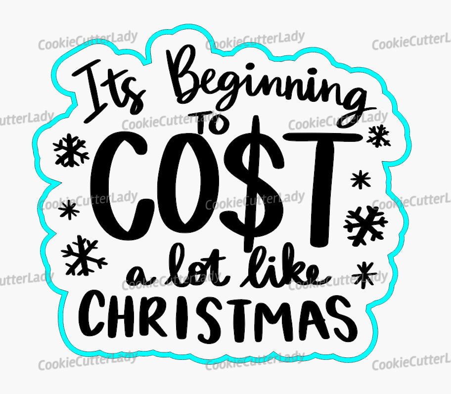 Cost A Lot Like Christmas Cookie Cutter | Stamp | Stencil #1 Xmas / Winter / NYE Cookie Cutter Lady 2 Inch Small Cupcake Cutter + Stamp No
