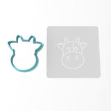 Cow Face Cookie Cutter | Stamp | Stencil #1
