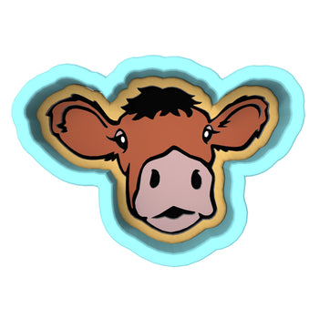 Cow Head Moo Cookie Cutter | Stamp | Stencil #1