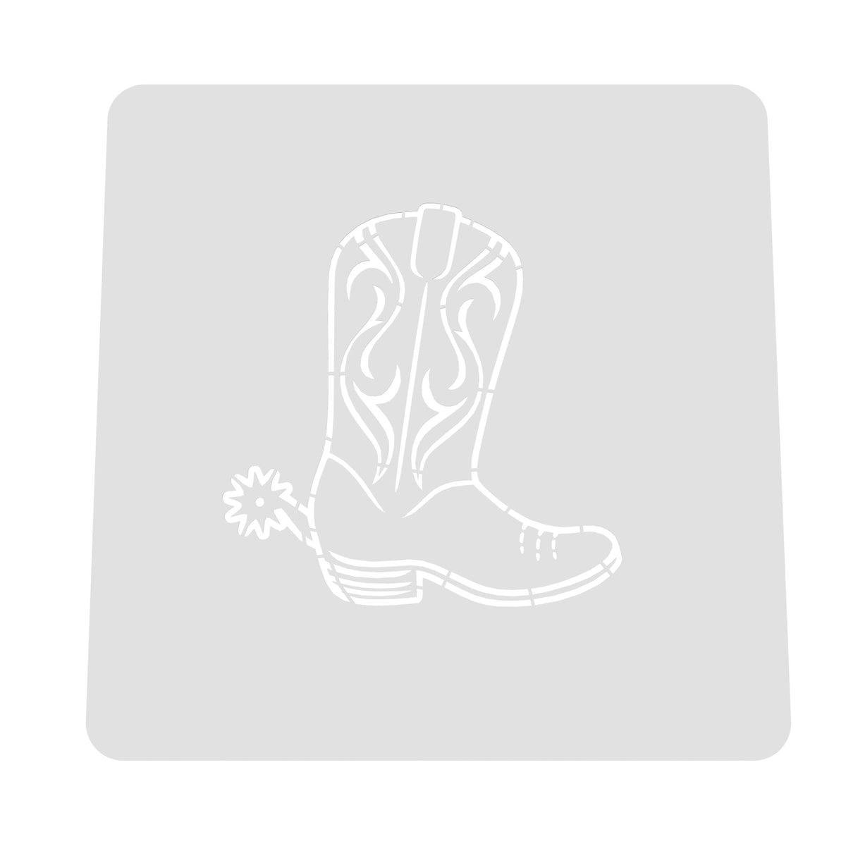 Cowboy Boot Cookie Cutter | Stamp | Stencil #1 Animals & Dinosaurs Cookie Cutter Lady MINI - 2 Inches (5cm) Stencil ONLY 
