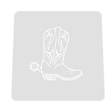 Cowboy Boot Cookie Cutter | Stamp | Stencil #1 Animals & Dinosaurs Cookie Cutter Lady MINI - 2 Inches (5cm) Stencil ONLY 