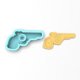 Cowboy Revolver Cookie Cutter | Stamp | Stencil #1