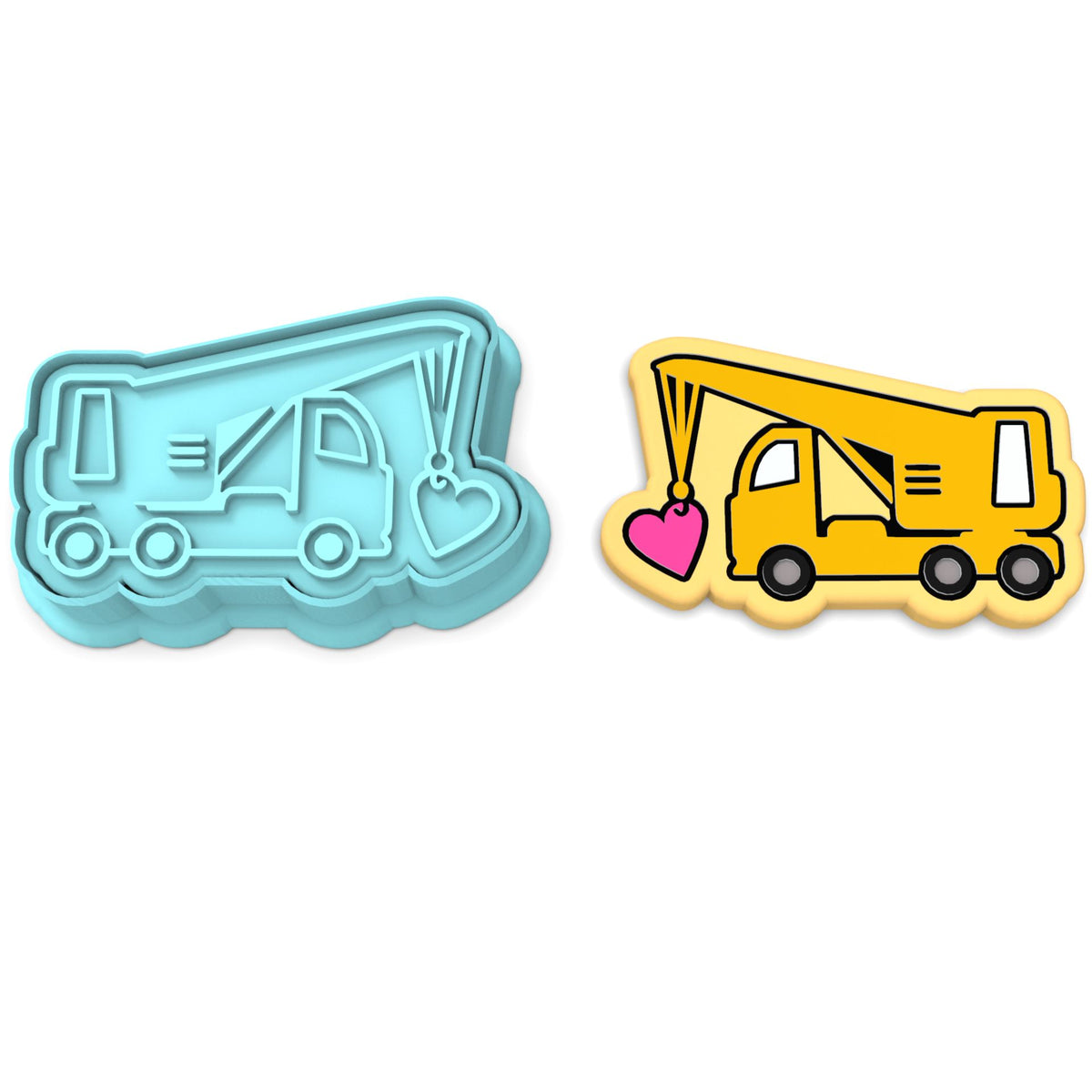 Crane Love Cookie Cutter | Stamp | Stencil #1 Comic Book / Vehicles Cookie Cutter Lady 2 Inch Small Cupcake Cutter + Stamp No