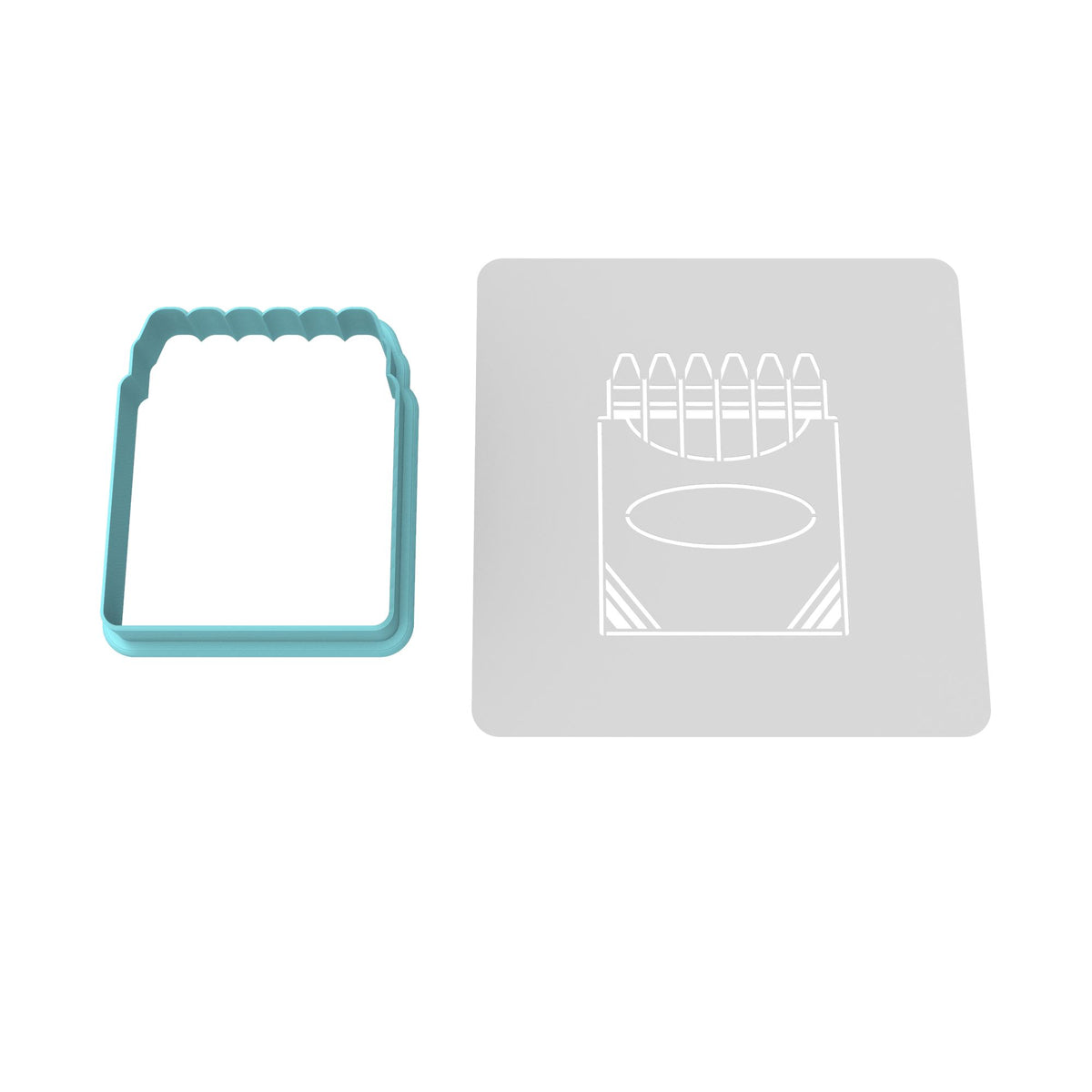 Crayon Box Cookie Cutter | Stamp | Stencil #1