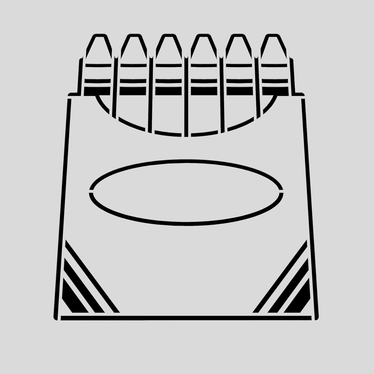 Crayon Box Cookie Cutter | Stamp | Stencil #1