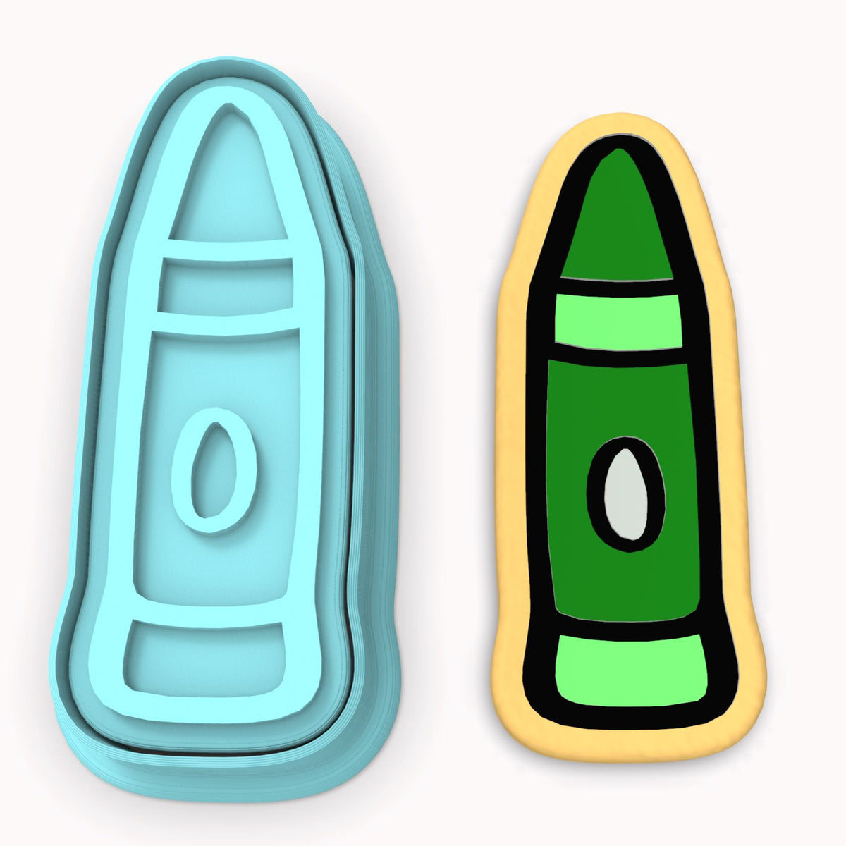 Crayon Cookie Cutter | Stamp | Stencil #1