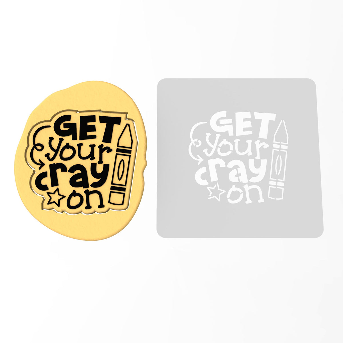 Crayon Cookie Cutter | Stamp | Stencil #1