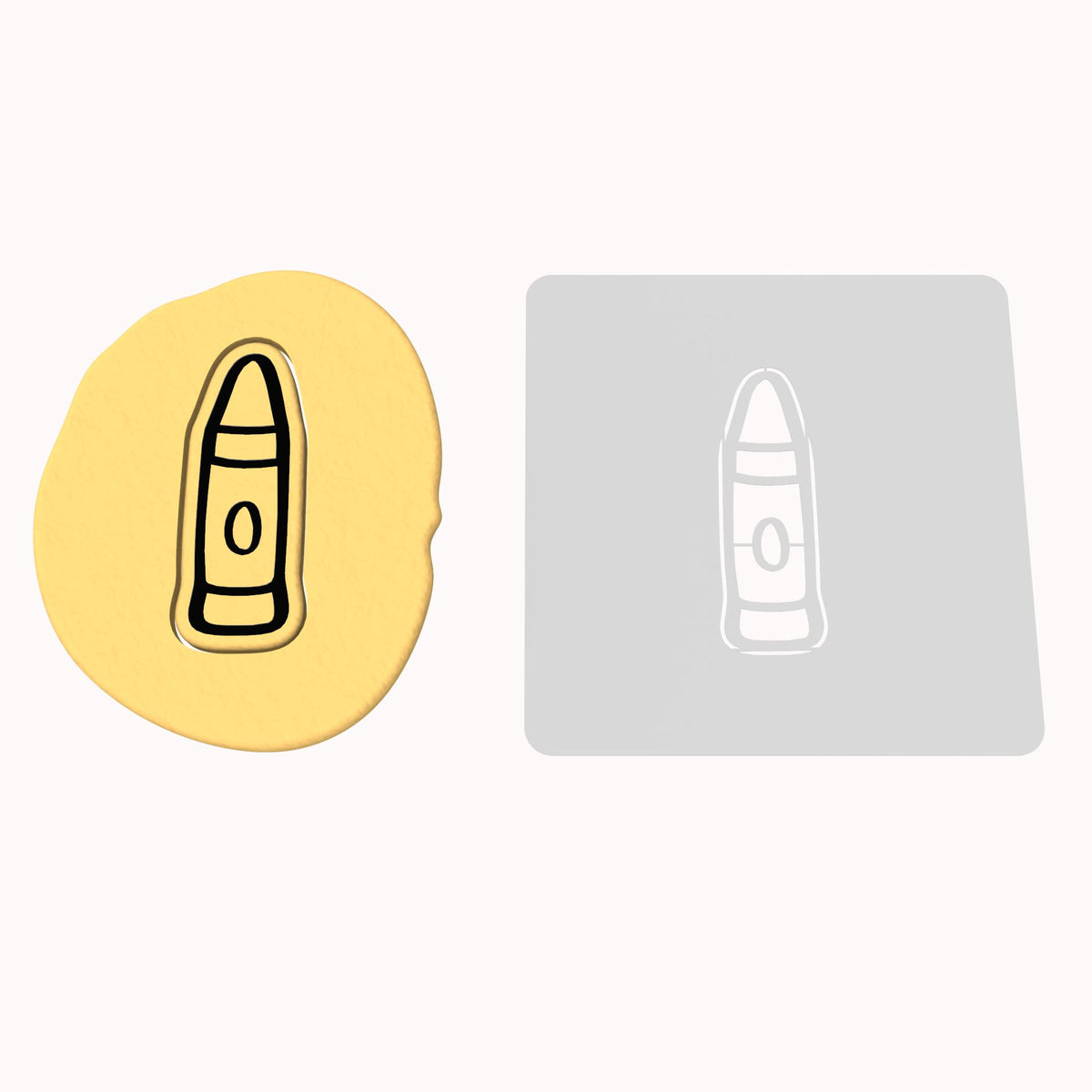 Crayon Cookie Cutter | Stamp | Stencil #1