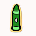 Crayon Cookie Cutter | Stamp | Stencil #1