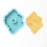 Cross Flowered with Ribbon Cookie Cutter | Stamp | Stencil #1