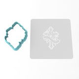 Cross Flowered with Ribbon Cookie Cutter | Stamp | Stencil #1