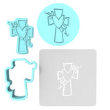 Cross Heart Cookie Cutter | Stamp | Stencil #1 Animals & Dinosaurs Cookie Cutter Lady MINI - 2 Inches (5cm) **FULL SET BUNDLE** Cutter + Stamp + Stencil + Debosser **BEST DEAL** 
