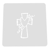 Cross Heart Cookie Cutter | Stamp | Stencil #1 Animals & Dinosaurs Cookie Cutter Lady MINI - 2 Inches (5cm) Stencil ONLY 