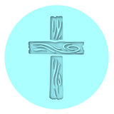 Cross Wood Cookie Cutter | Stamp | Stencil #1 Animals & Dinosaurs Cookie Cutter Lady MINI - 2 Inches (5cm) Debosser ONLY 